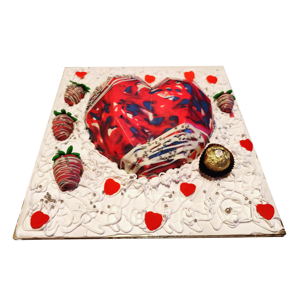 Heart Shape Pinata Cake